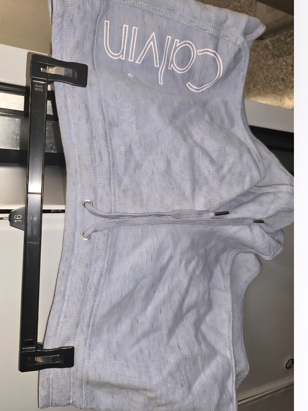 Calvin Klein Light Blue Terry Logo-Tag Shorts